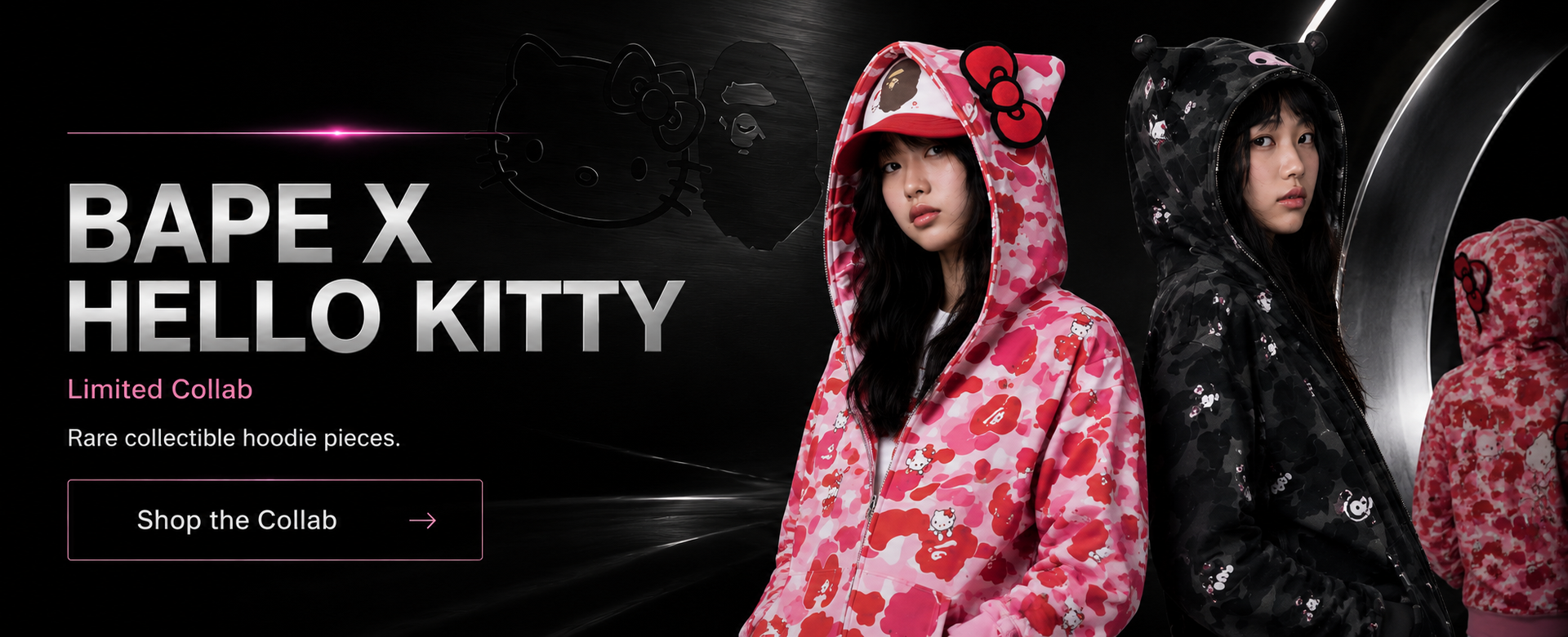 BAPE x Hello Kitty hoodies from iResource Shop